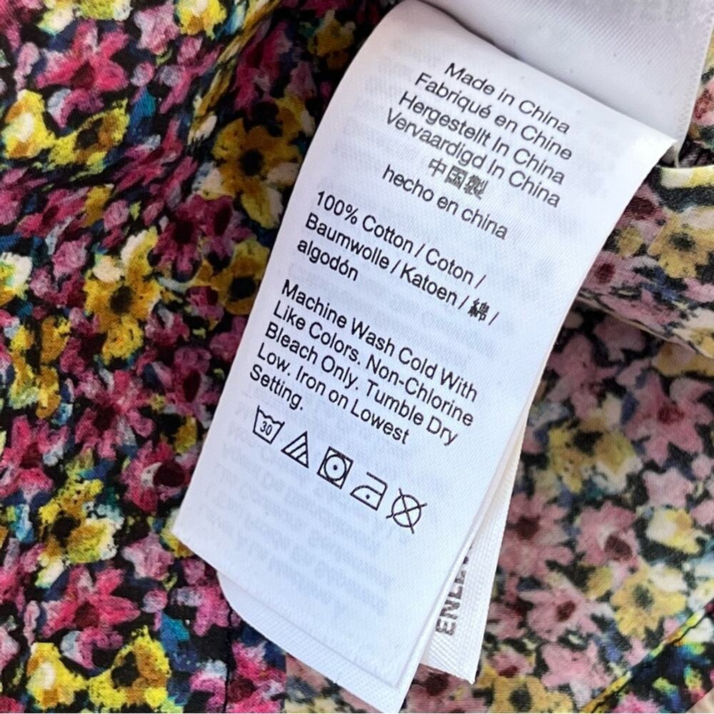 J. Crew Liberty Fabric Busy Izzy Print Cinched-Waist Long Balloon Sleeves Top 10 - Picture 10 of 10